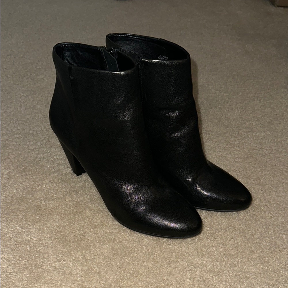 Lucky Brand Black Ankle Booties with Sleek Design